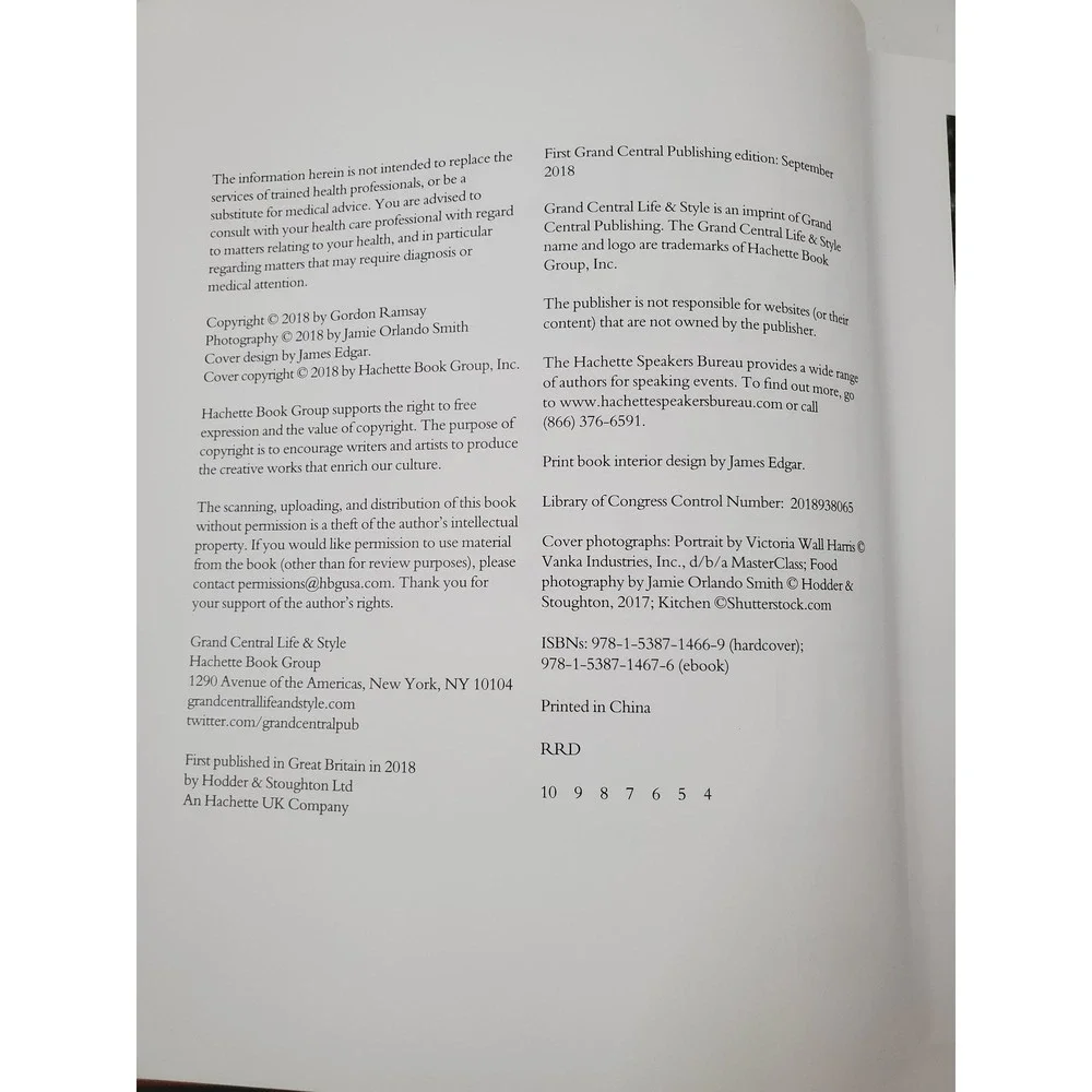 Gordon Ramsay Healthy Lean & Fit Cookbook Hardcover First Edition 2018 Recipes